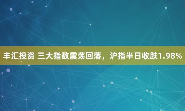 丰汇投资 三大指数震荡回落，沪指半日收跌1.98%